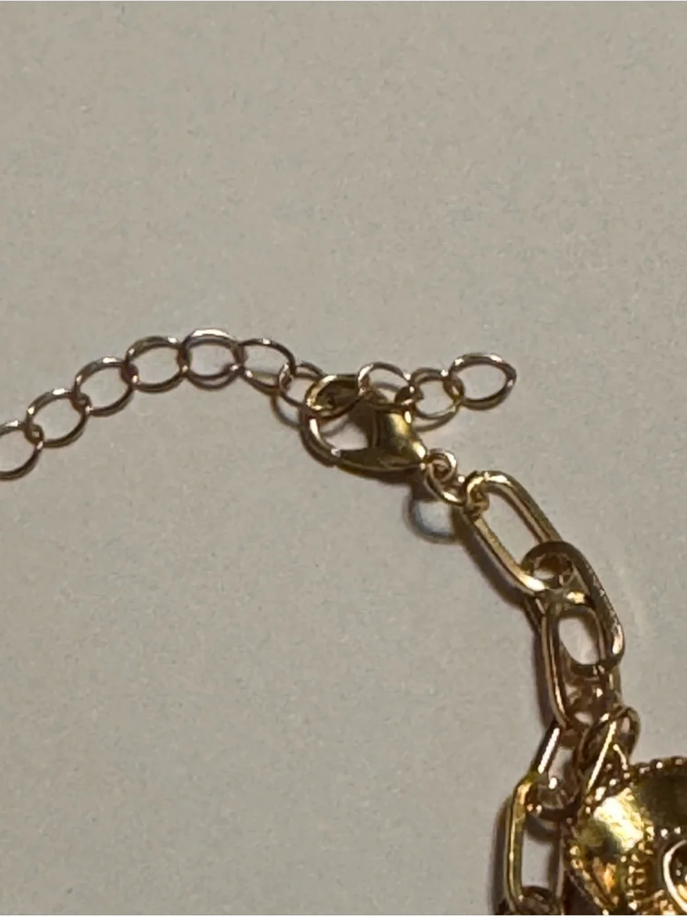 Gold Tone Country Western Boho Charm Bracelet